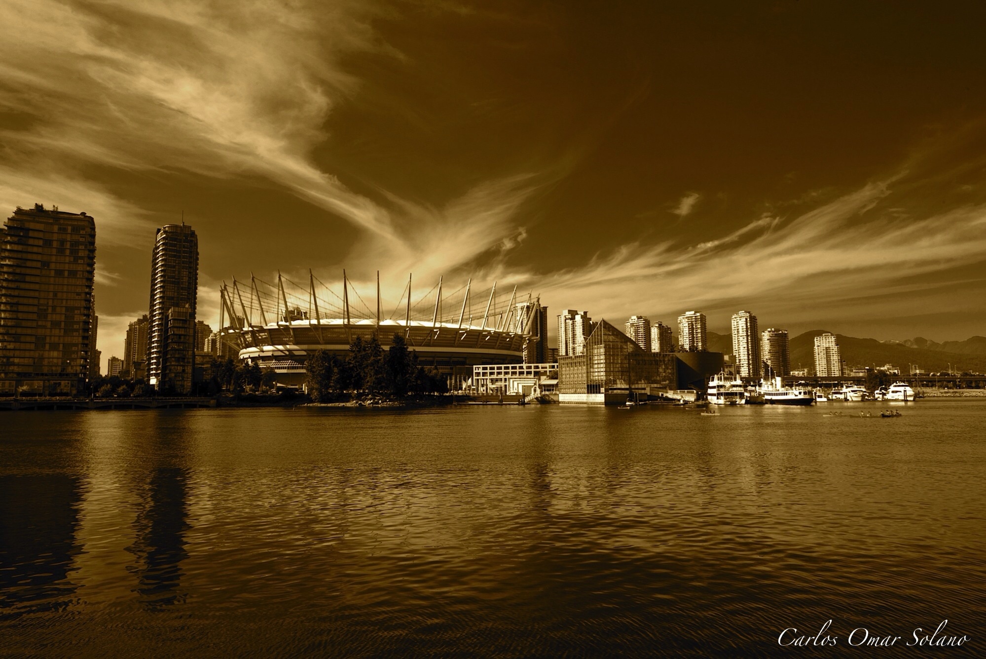 BC Place al atardecer